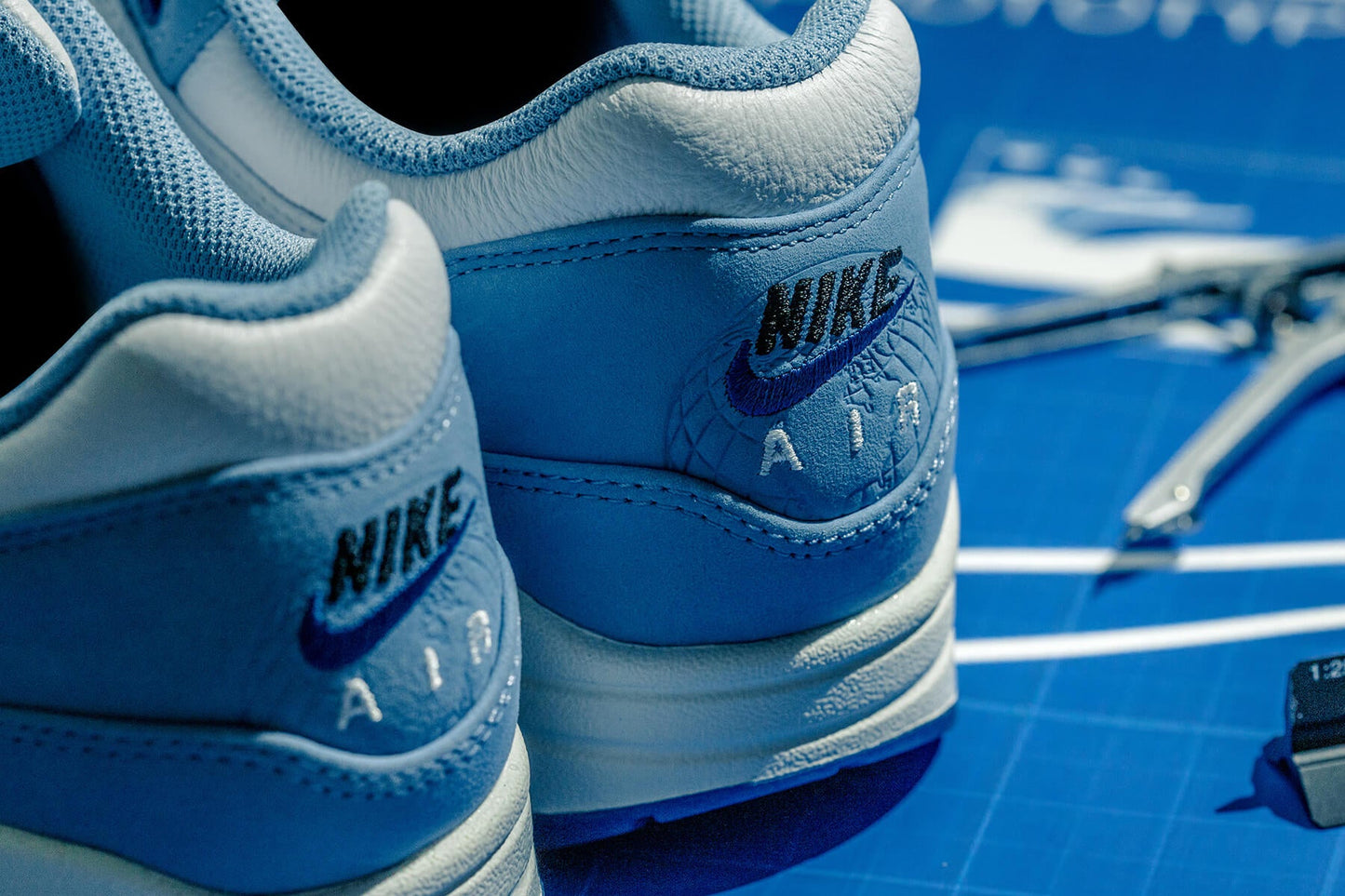Air Max 1 PRM "Blueprint" - White/Dark Marina Blue/Leche Blue